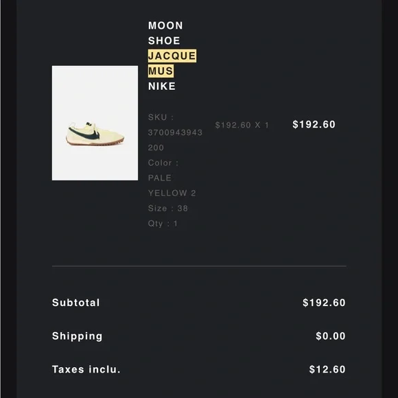 Jacquemus x Nike Moon Shoe Sneaker - Picture 2 of 2